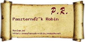 Paszternák Robin névjegykártya
